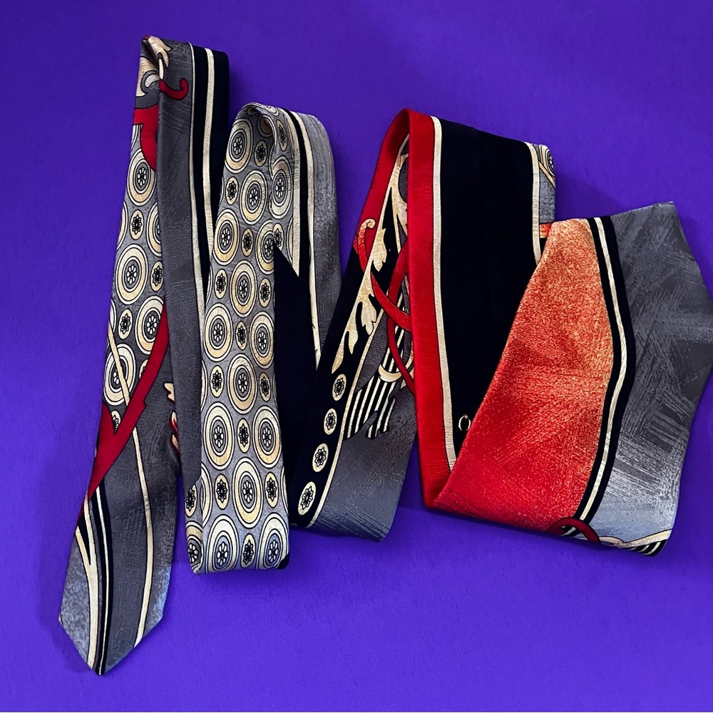 Pancaldi Abstract Pure Silk Tie - Italy
